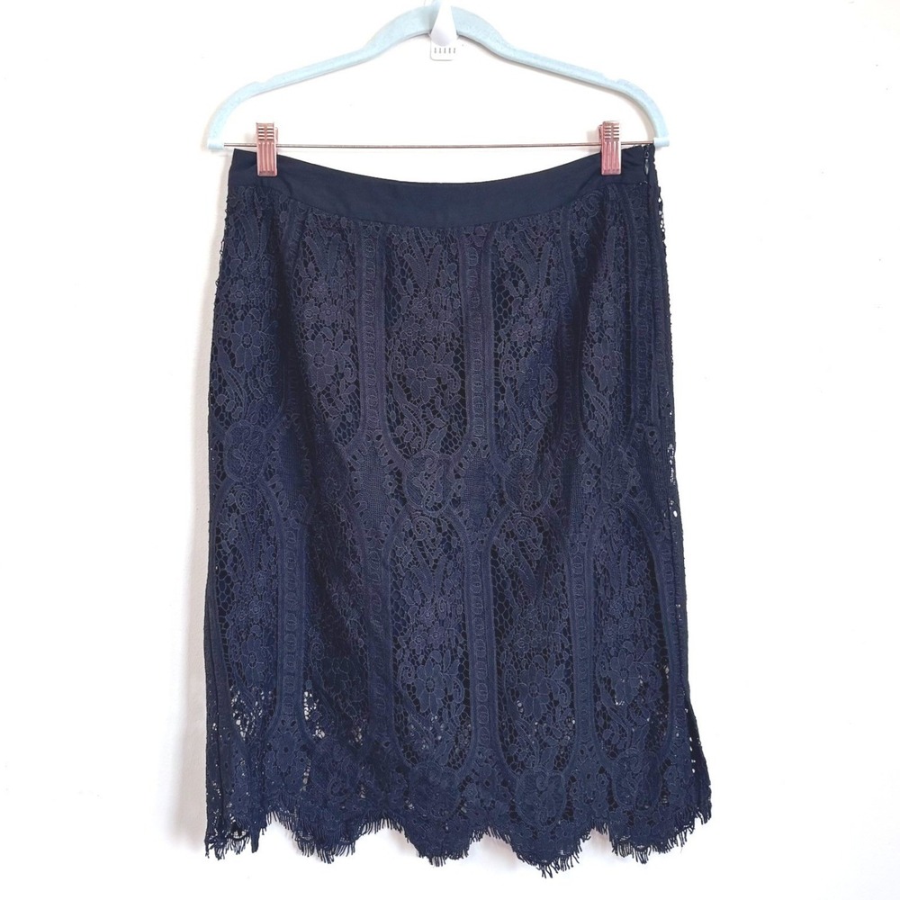 Sunday in Brooklyn‎ Lace Romantic Skirt Large Black Floral Cocktail Whimsigoth